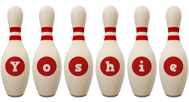 Yoshie bowling-pin logo