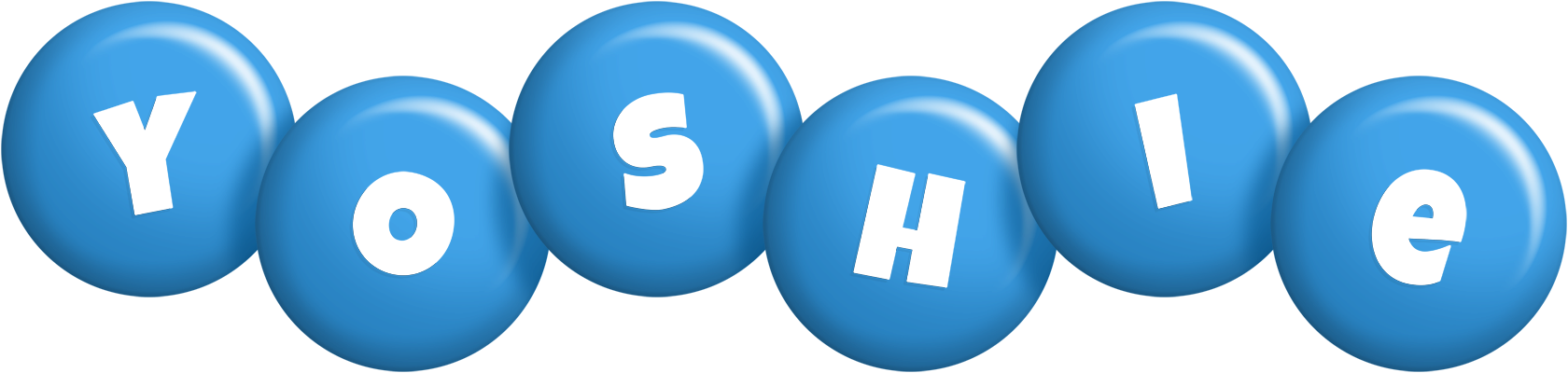 Yoshie candy-blue logo