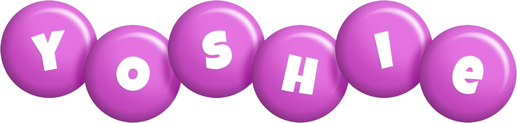 Yoshie candy-purple logo