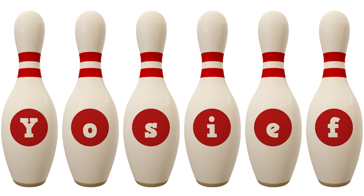 Yosief bowling-pin logo