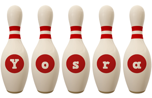 Yosra bowling-pin logo