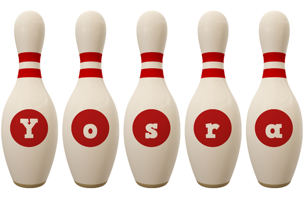 Yosra bowling-pin logo