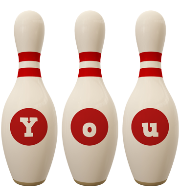 You bowling-pin logo