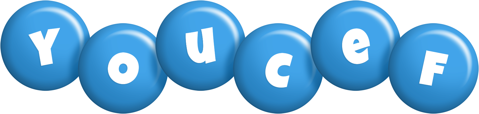 Youcef candy-blue logo