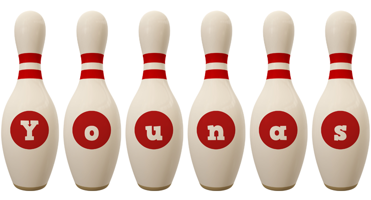 Younas bowling-pin logo