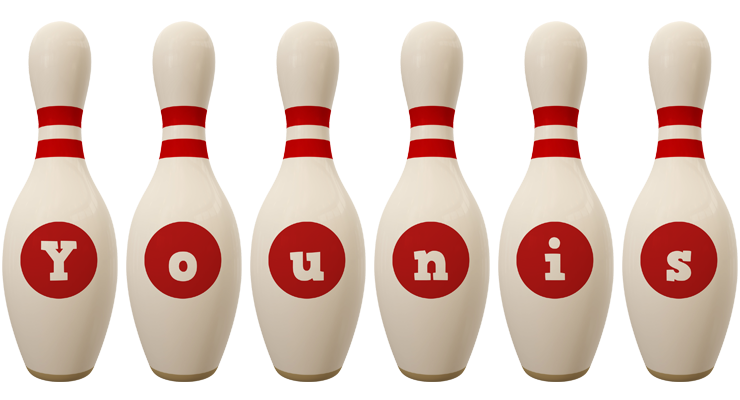 Younis bowling-pin logo