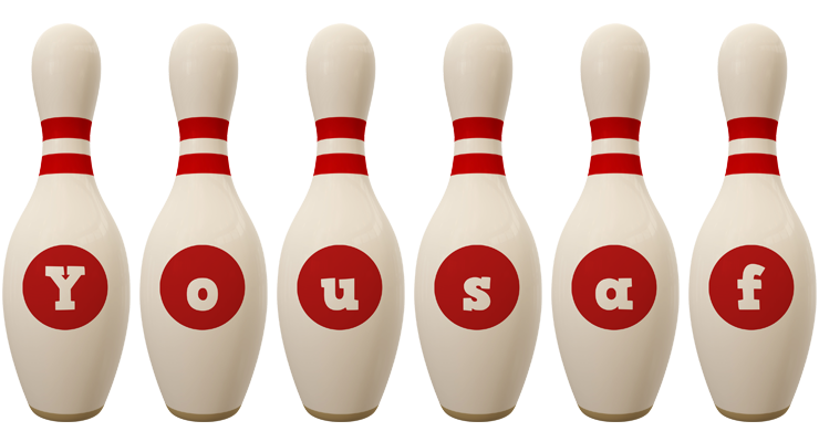 Yousaf bowling-pin logo