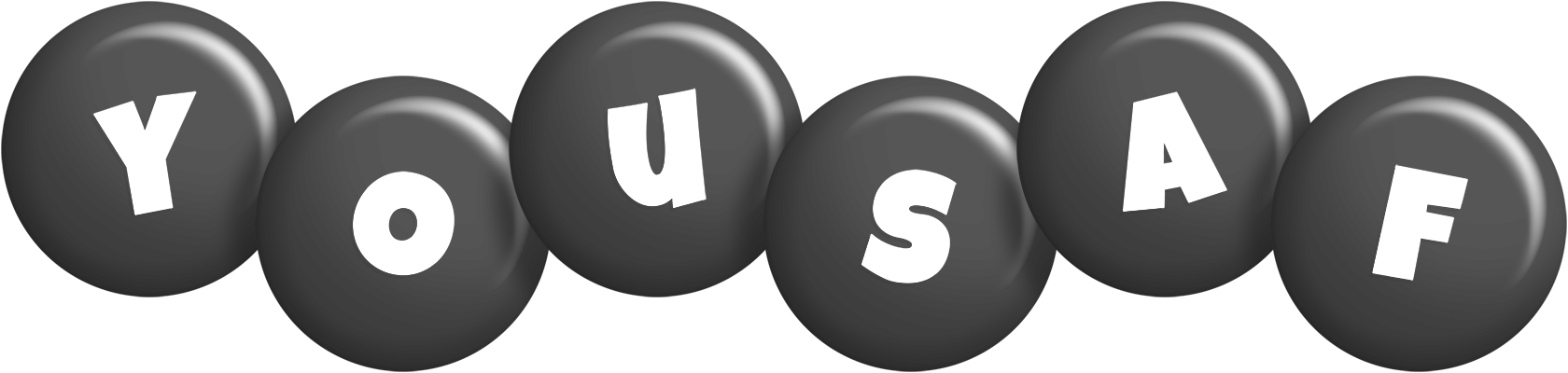 Yousaf candy-black logo