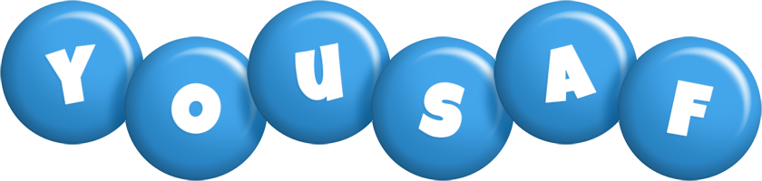 Yousaf candy-blue logo