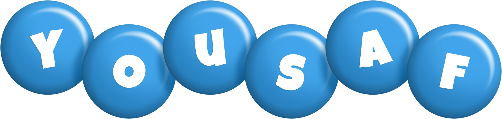 Yousaf candy-blue logo