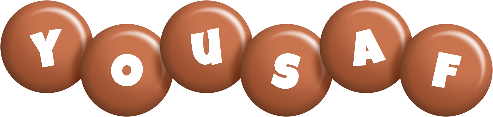 Yousaf candy-brown logo