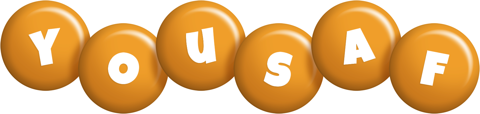 Yousaf candy-orange logo