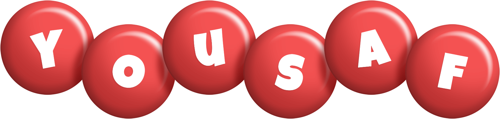 Yousaf candy-red logo