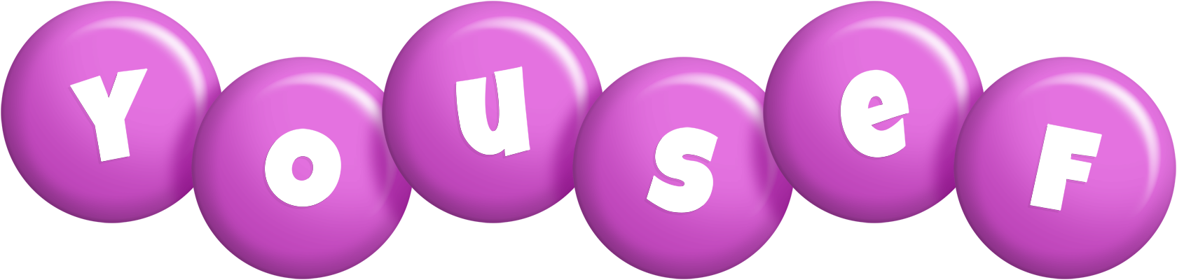 Yousef candy-purple logo