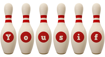 Yousif bowling-pin logo