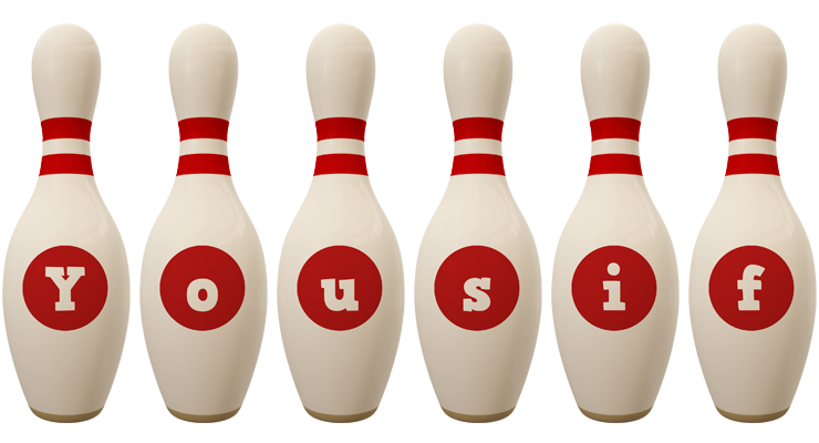 Yousif bowling-pin logo