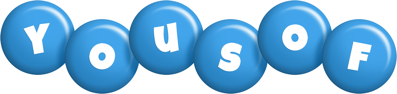 Yousof candy-blue logo