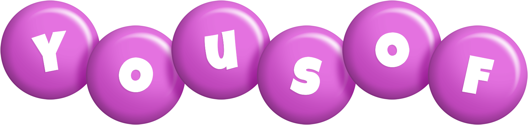 Yousof candy-purple logo