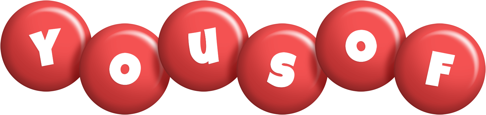 Yousof candy-red logo