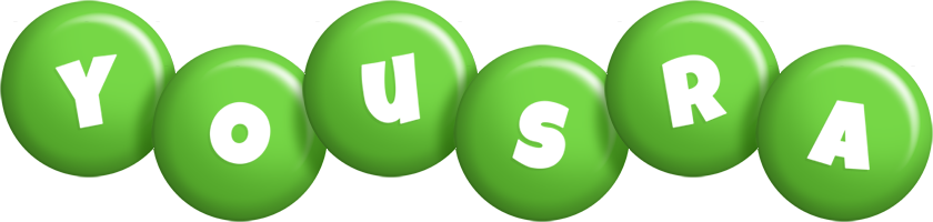 Yousra candy-green logo