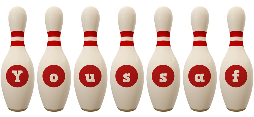 Youssaf bowling-pin logo