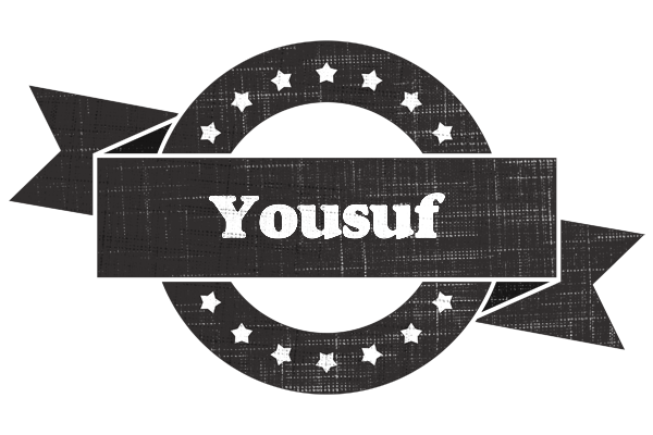 Yousuf grunge logo