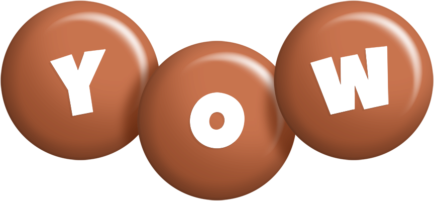 Yow candy-brown logo