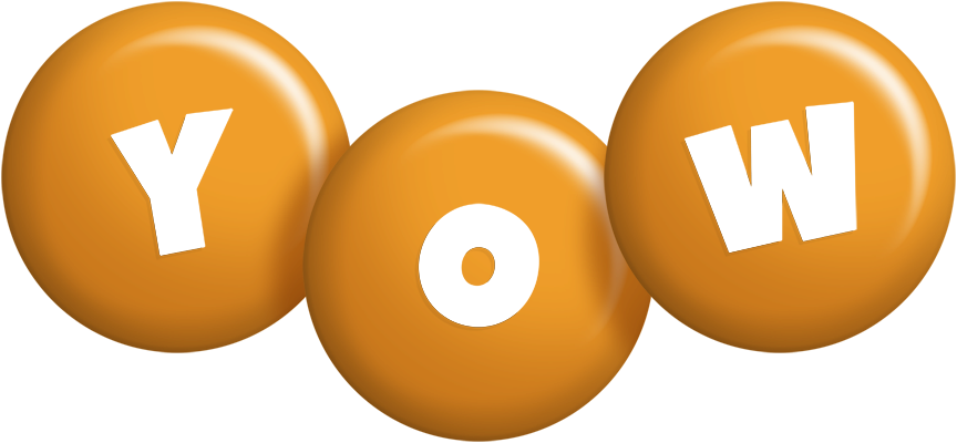 Yow candy-orange logo