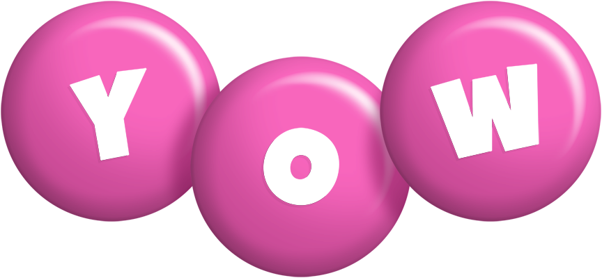 Yow candy-pink logo