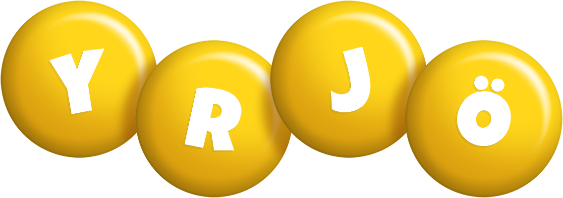 Yrjö candy-yellow logo