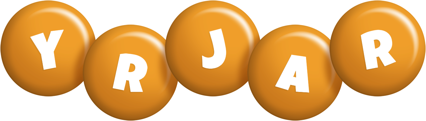 Yrjar candy-orange logo