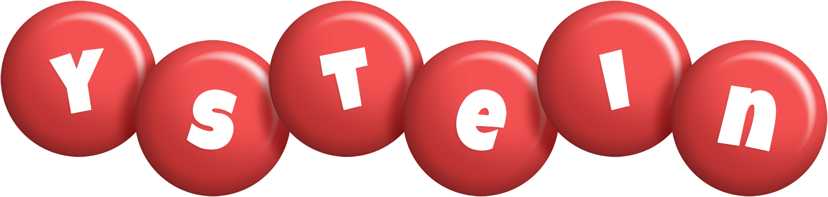Ystein candy-red logo