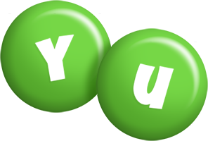 Yu candy-green logo