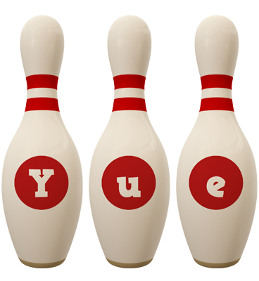 Yue bowling-pin logo