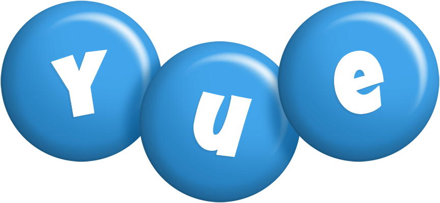 Yue candy-blue logo