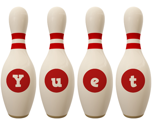 Yuet bowling-pin logo