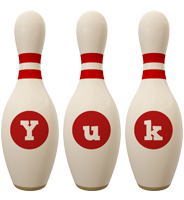 Yuk bowling-pin logo