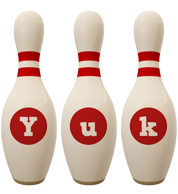 Yuk bowling-pin logo