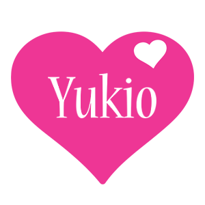 Yukio love-heart logo