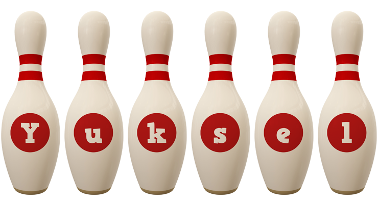 Yuksel bowling-pin logo