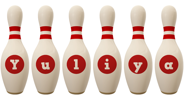 Yuliya bowling-pin logo