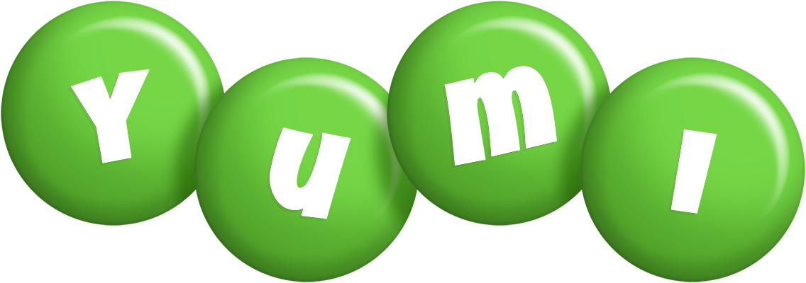 Yumi candy-green logo