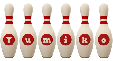 Yumiko bowling-pin logo