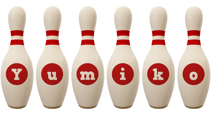 Yumiko bowling-pin logo