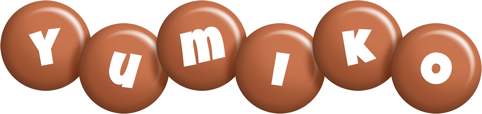 Yumiko candy-brown logo