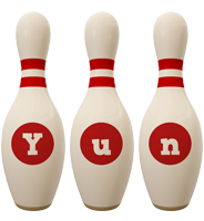 Yun bowling-pin logo