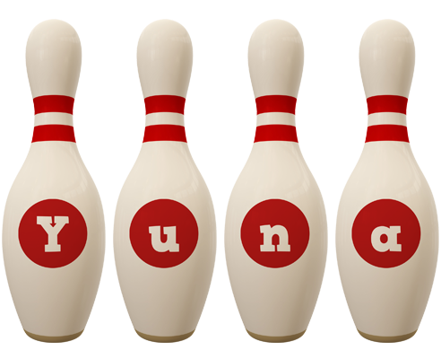 Yuna bowling-pin logo