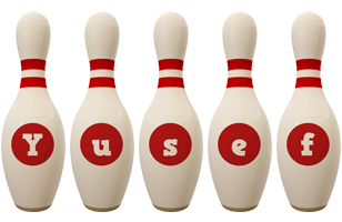 Yusef bowling-pin logo