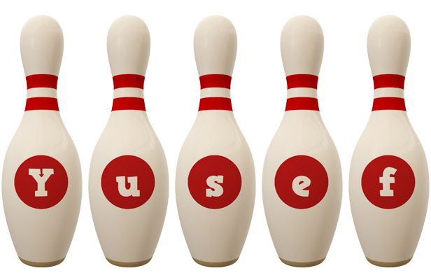 Yusef bowling-pin logo