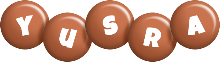 Yusra candy-brown logo